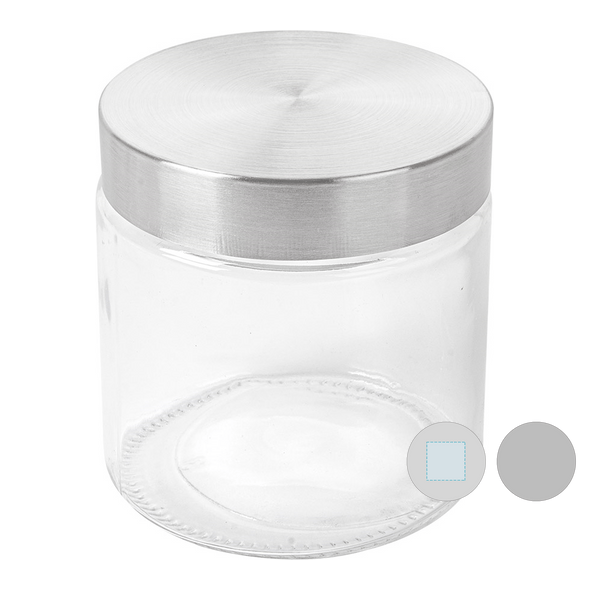 Kristalheldere cilindrische opbergfles